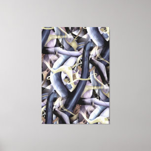 Black Hole Mysteries Abstract Artwork Watercolor Canvas Print