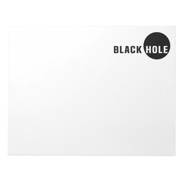 Black Hole Notepad (Front)
