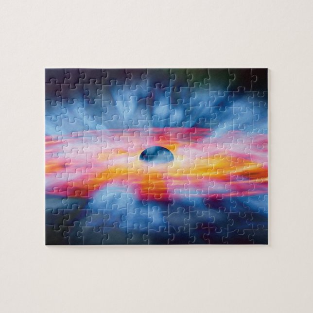 Black Hole Outflows - Colourful Artist Concept Jigsaw Puzzle (Horizontal)
