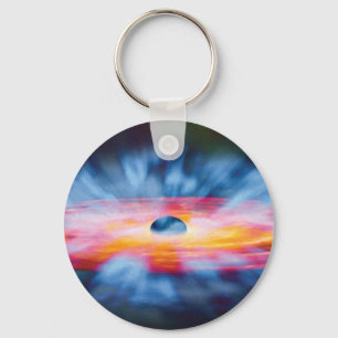 Black Hole Outflows - Colourful Artist Concept Keychain