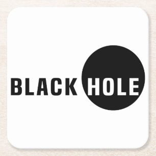 Black Hole Square Paper Coaster