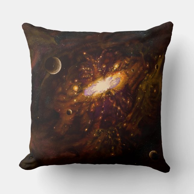 Black Hole Throw Pillow (Front)