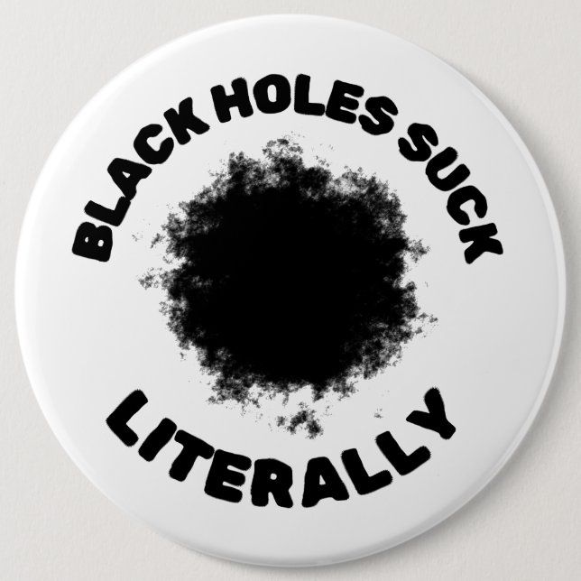 Black Holes 6 Inch Round Button (Front)
