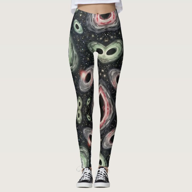 Black Holes And Distant Seamless Pattern Leggings (Front)