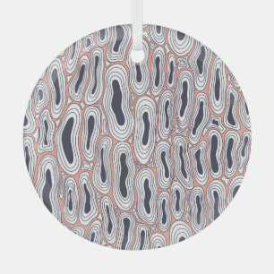 Black Holes: Vintage Chaos Pattern. Glass Ornament