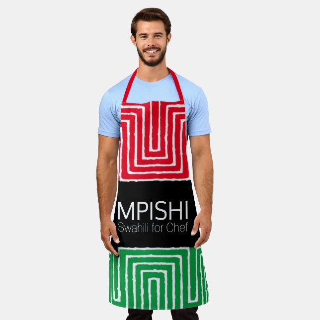 Black Holiday Juneteenth Kwanzaa Apron (Worn)