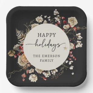 Black Holiday Paper Plate