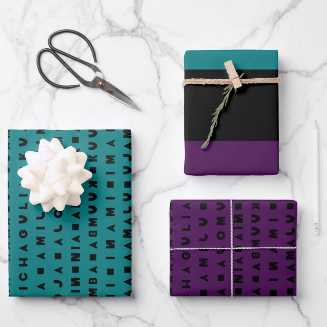 BLACK HOLIDAY WRAPPING PAPER SHEET (Front)