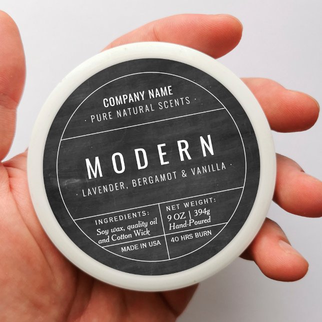 Black Homemade Candle Product Label Stickers (Creator Uploaded)