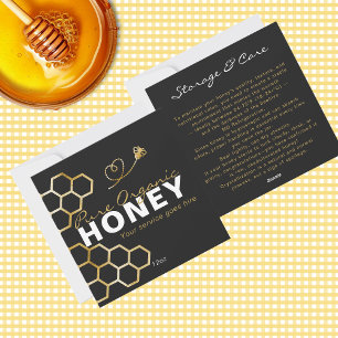 Black Honey Beed Honeycomb Product Care Insert  Holiday Card
