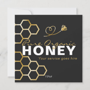 Black Honey Beed Honeycomb Product Care Insert  Holiday Card
