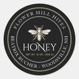 Black Honey Label with French Bee