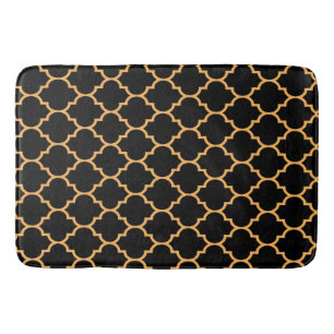 Black Honeycomb Bath Mat