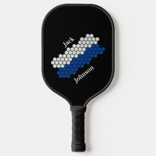 Black Honeycomb Custom Name Pickleball Paddle