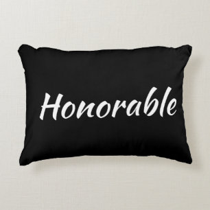 Black Honorable Affirmation Accent Pillow