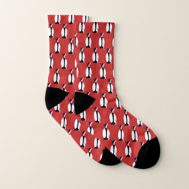 black hooded rat pattern socks (Pair)