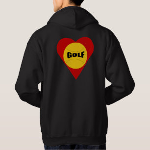 Black Hooded Sweat Back LOVE GOLF Hoodie