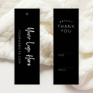 Black Horizontal Logo Clothing Price Tag Mini