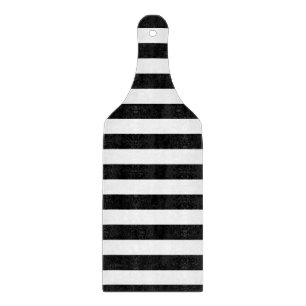 Black Horizontal Stripes Cutting Board