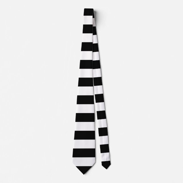 Black Horizontal Stripes Tie (Front)