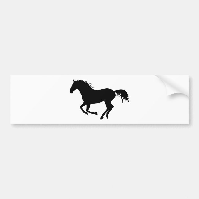Black horse 1 bumper sticker (Front)