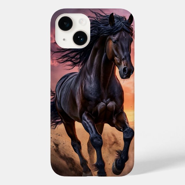 Black horse aesthetic Case-Mate iPhone case (Back)