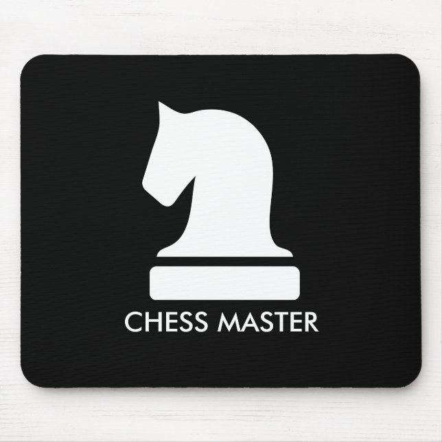 Black horse chess piece mouse pad for chess player (Front)