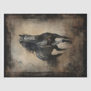 Black Horse Decoupage Tissue Paper