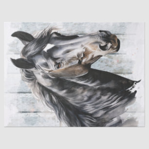Black Horse Decoupage Tissue Paper