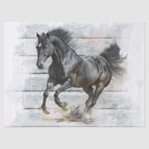 Black Horse Decoupage Tissue Paper
