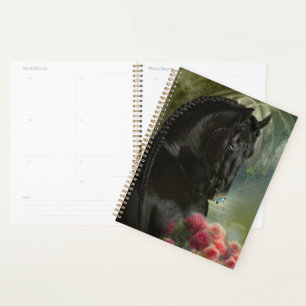 Black Horse Friesian Horse - Calendar, Planner