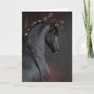 Black Horse - Greeting Card
