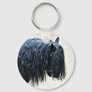 Black Horse Head Keychain