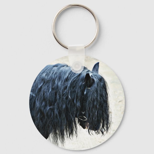 Black Horse Head Keychain (Front)