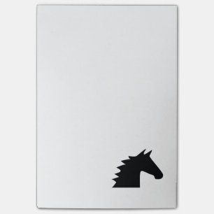 Black Horse Head Silhouette Elegant Post-it Notes