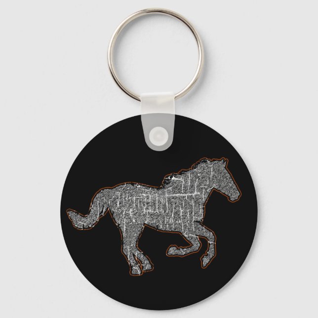black horse keychain (Front)