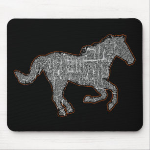 black horse mouse pad
