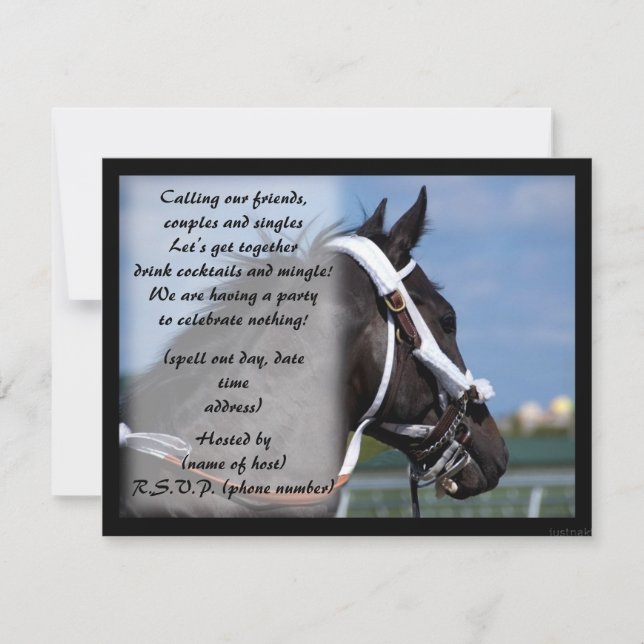 black horse party invite (Front)