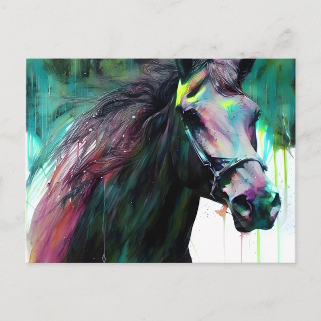 Black Horse Postcard (Front)