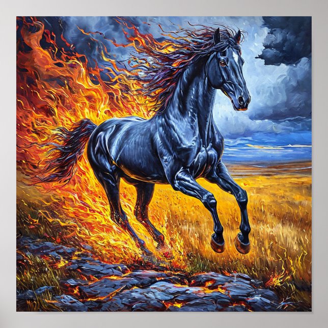 Black Horse Poster (Front)