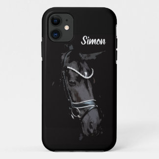Black Horse Racing iPhone Case 