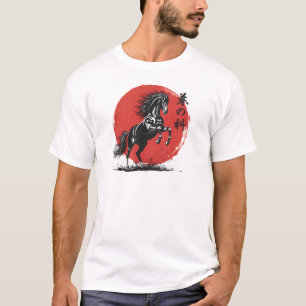 ​Black Horse Rearing 2026 Chinese Zodiac T-Shirt