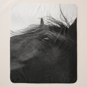 BLACK HORSE SHERPA BLANKET