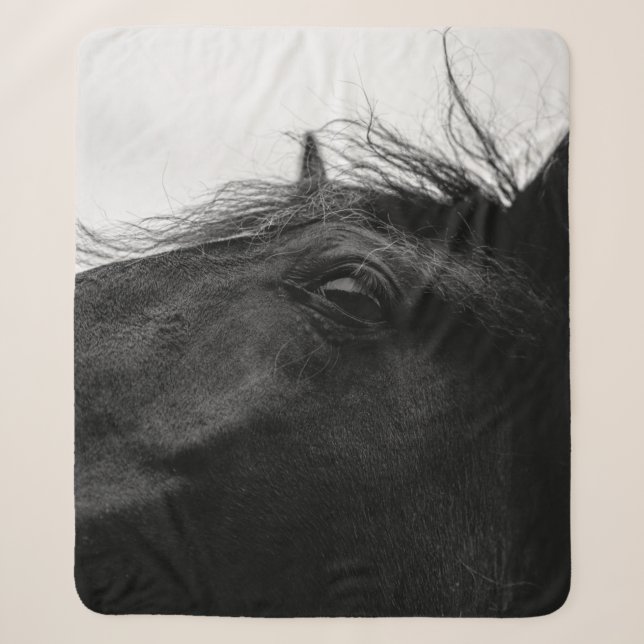 BLACK HORSE SHERPA BLANKET (Front)