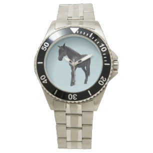 Black Horse with Blue Eyes Watch