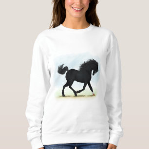 Black Horse with Star & Sock (Black Beauty) Sweatshirt