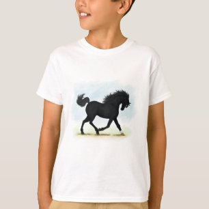 Black Horse with Star & Sock (Black Beauty) T-Shirt