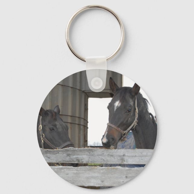 Black Horses/Ranch Keychain (Front)