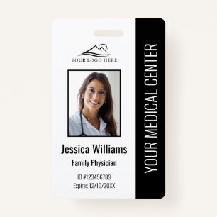 Black Hospital Medical Employee Photo ID Badge