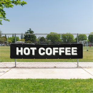 Black HOT COFFEE Banner